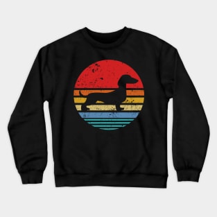 Dachshund Retro Sunset Dog Daschund Crewneck Sweatshirt